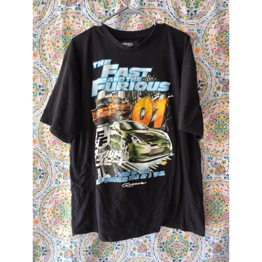 UCS LLC Fast & Furious Tokyo Drift Graphic T-Shirt Mens XL Black Rare Graphics